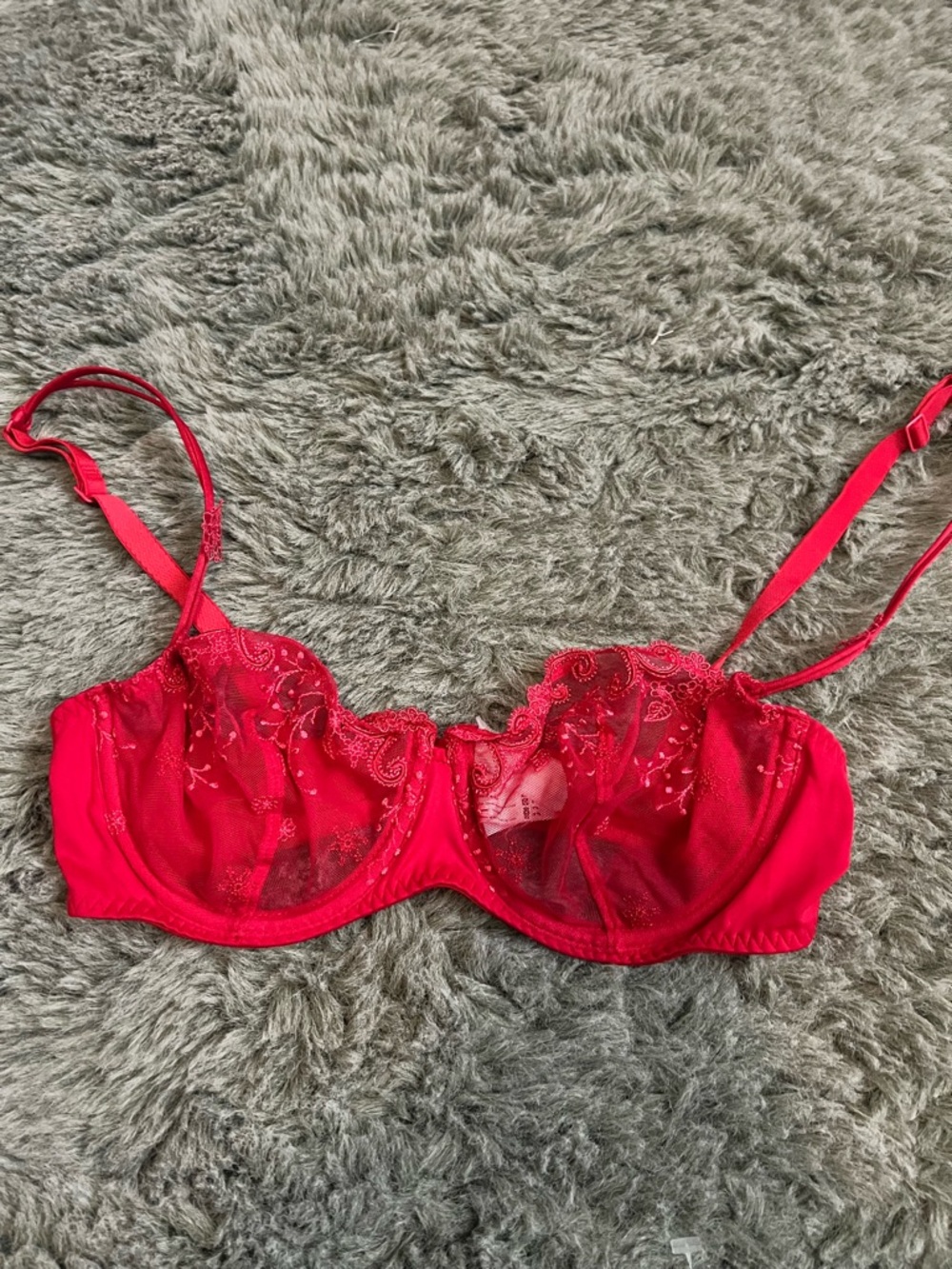 Simone Perele Lace Bra Red 32D